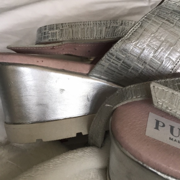 Silver metallic wedge sandal - Picture 5 of 5